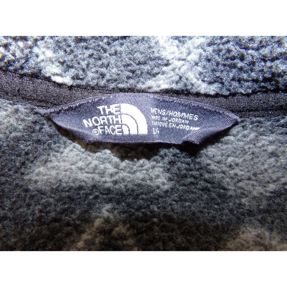 The North Face Mens Quarter Zip Pullover Fleece Aztec‎ Design Black Gray Size L